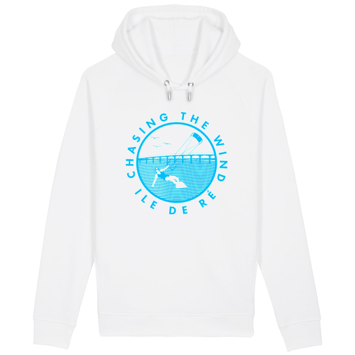 Sweatshirt à capuche Femme - Poches latérales - Coton BIO - Chasing the wind Kitesurf W