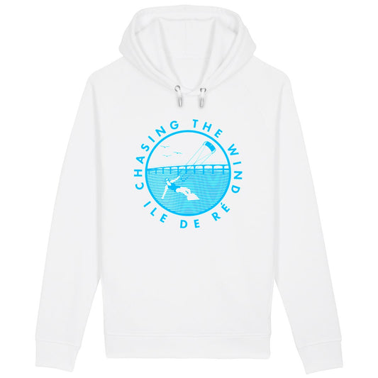Sweatshirt à capuche Femme - Poches latérales - Coton BIO - Chasing the wind Kitesurf W