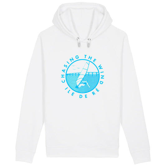 Sweatshirt à capuche Femme - Poches latérales - Coton BIO - Chasing the wind planche W