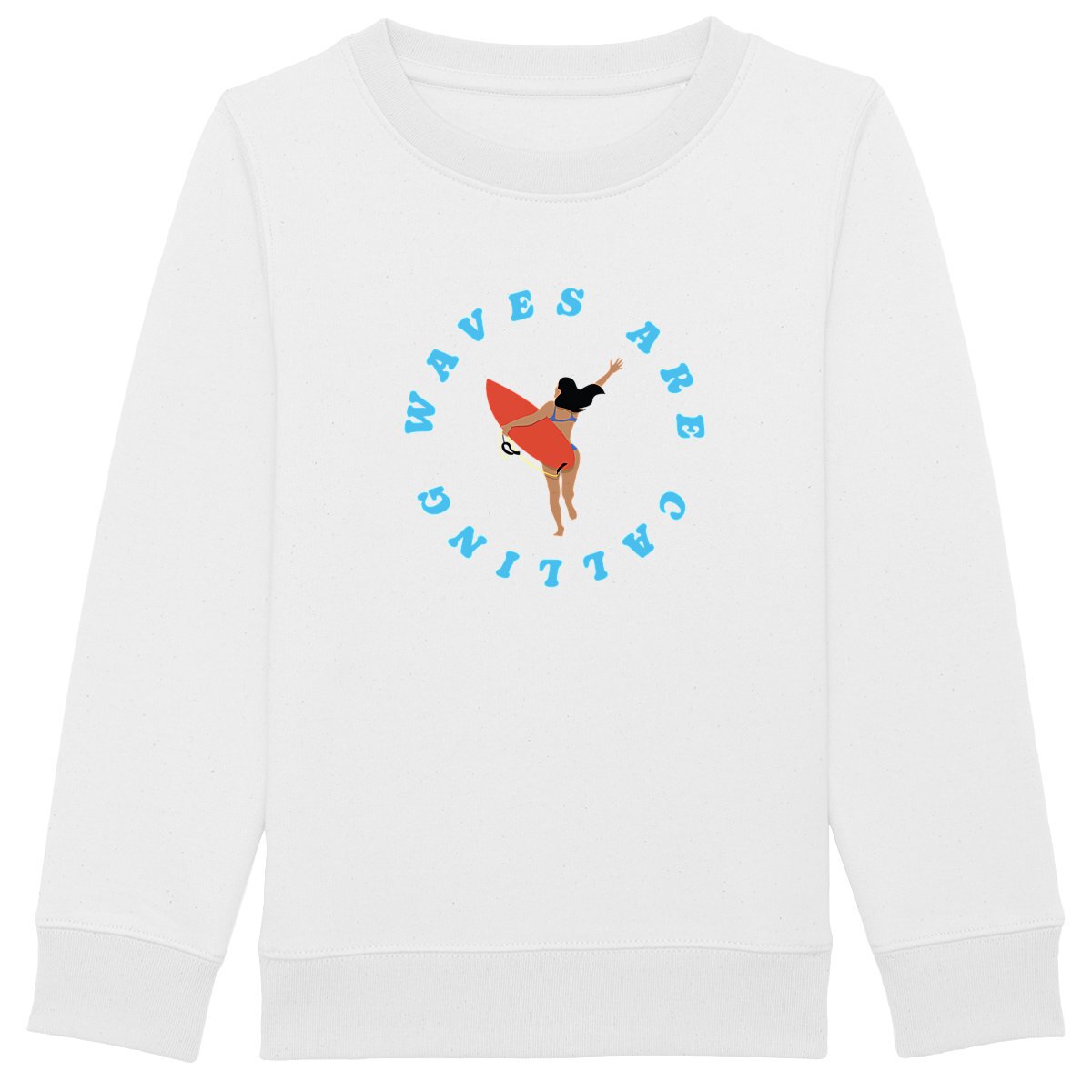 Sweatshirt Enfant - Fille - Épais - Coton BIO - Waves are calling