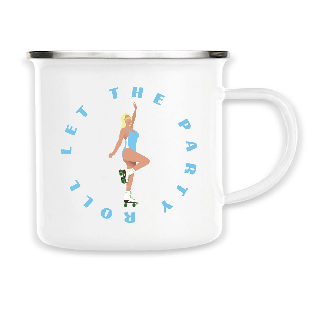 Mug métallique émaillé - 300 ml - Let the party roll