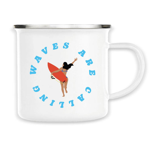Mug métallique émaillé - 300 ml - Waves are calling