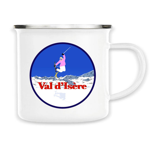 Mug métallique émaillé - 300 ml - Val d'Isère Ski W