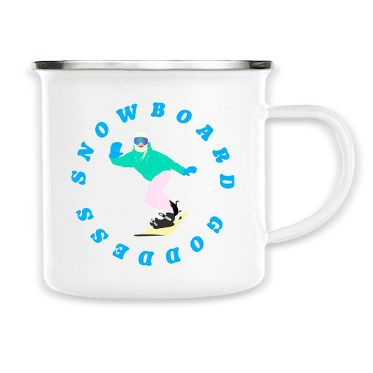Mug métallique émaillé - 300 ml - Snowboard goddess