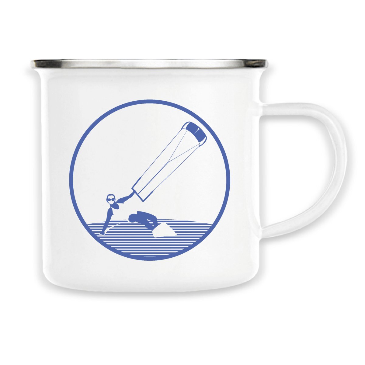 Mug métallique émaillé - 300 ml - Kitesurf W