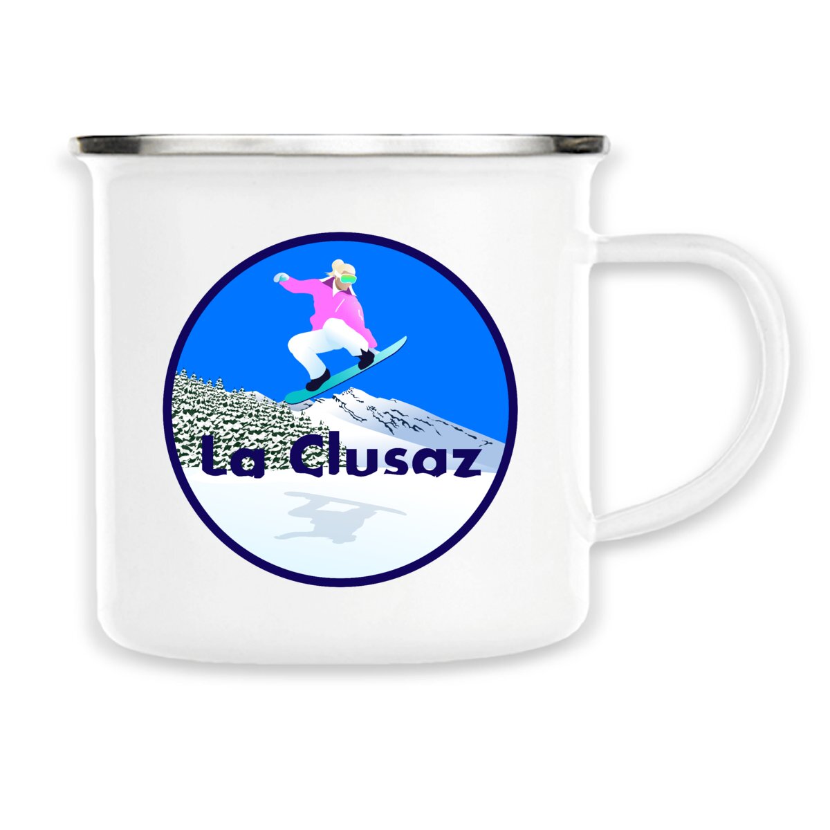 Mug métallique émaillé - 300 ml - La Clusaz Snow W