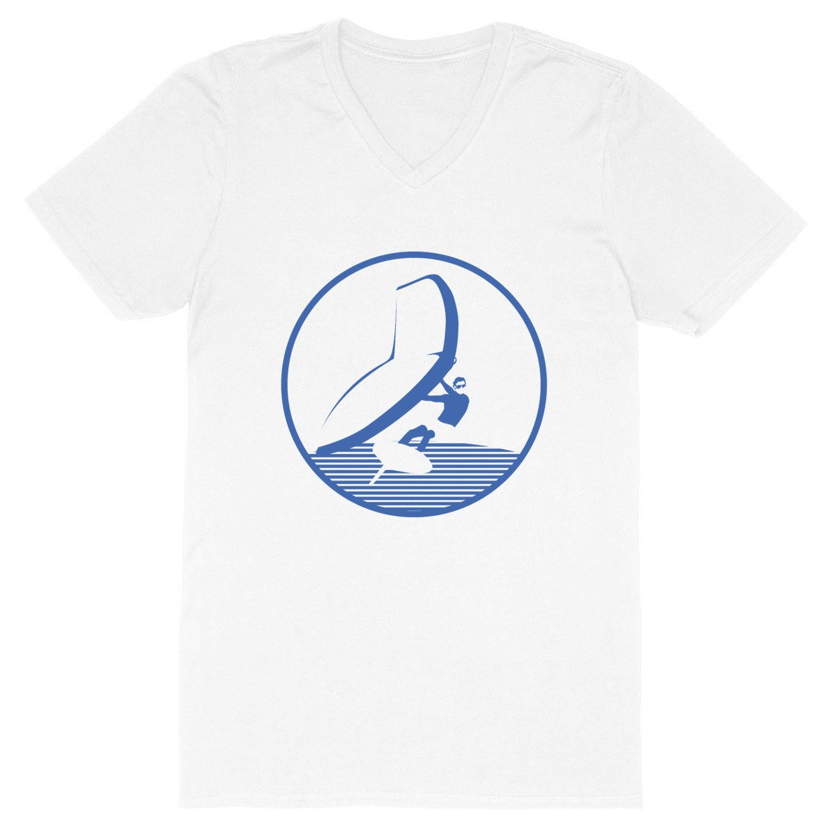 T-shirt Homme - Col V - 100 % coton bio - Wing Foil
