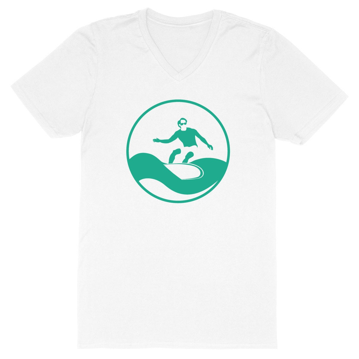 T-shirt Homme - Col V - 100% Coton BIO - Surf H