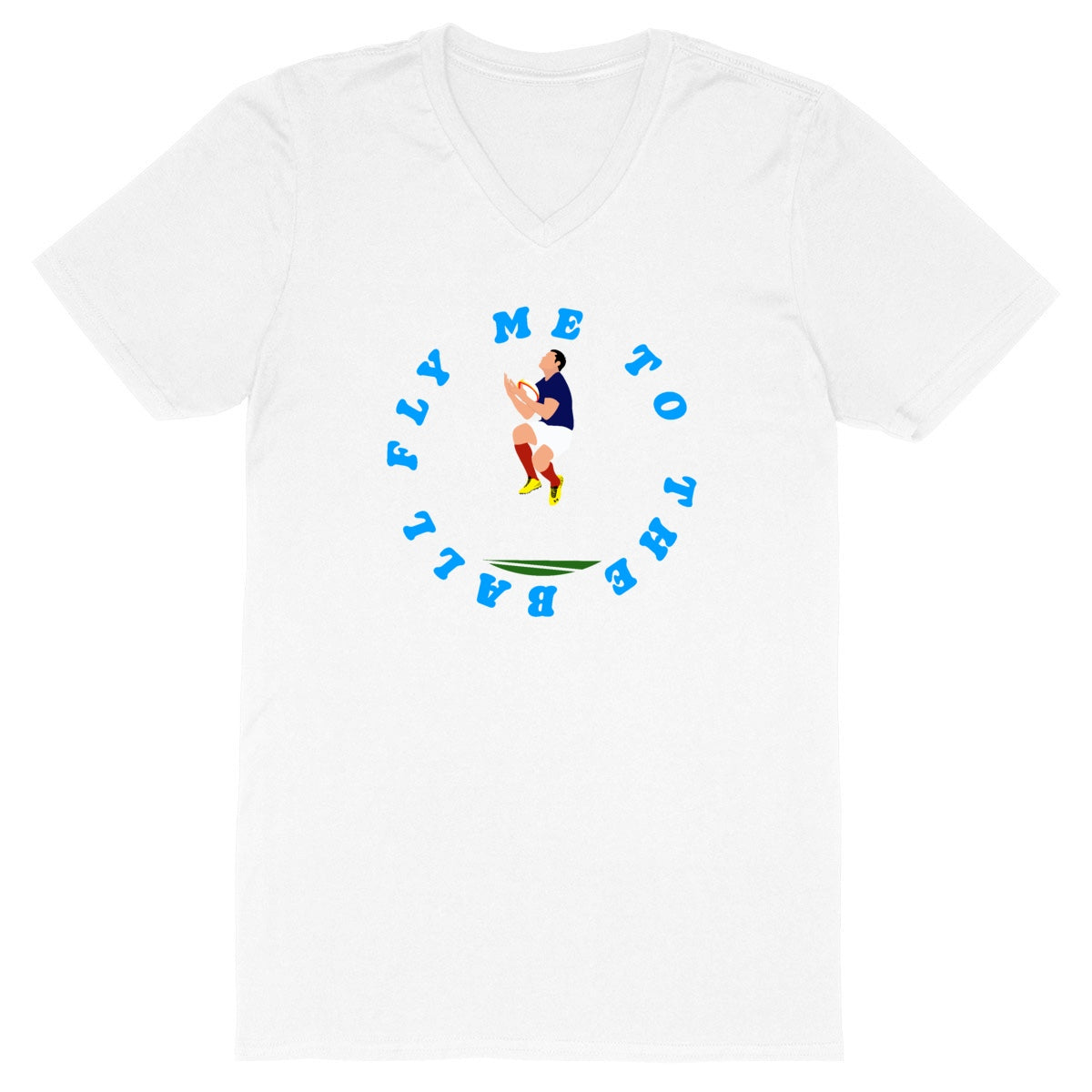T-shirt Homme - Col V - 100% Coton Bio - Fly me to the ball