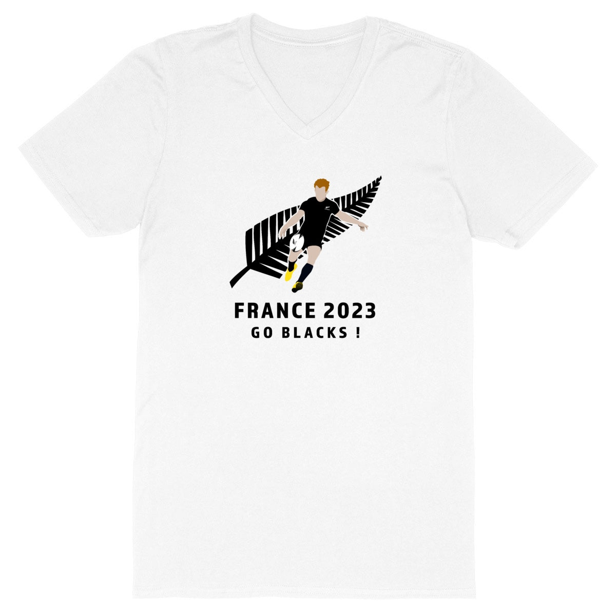 T-shirt Homme - Col V - 100% coton BIO - All blacks
