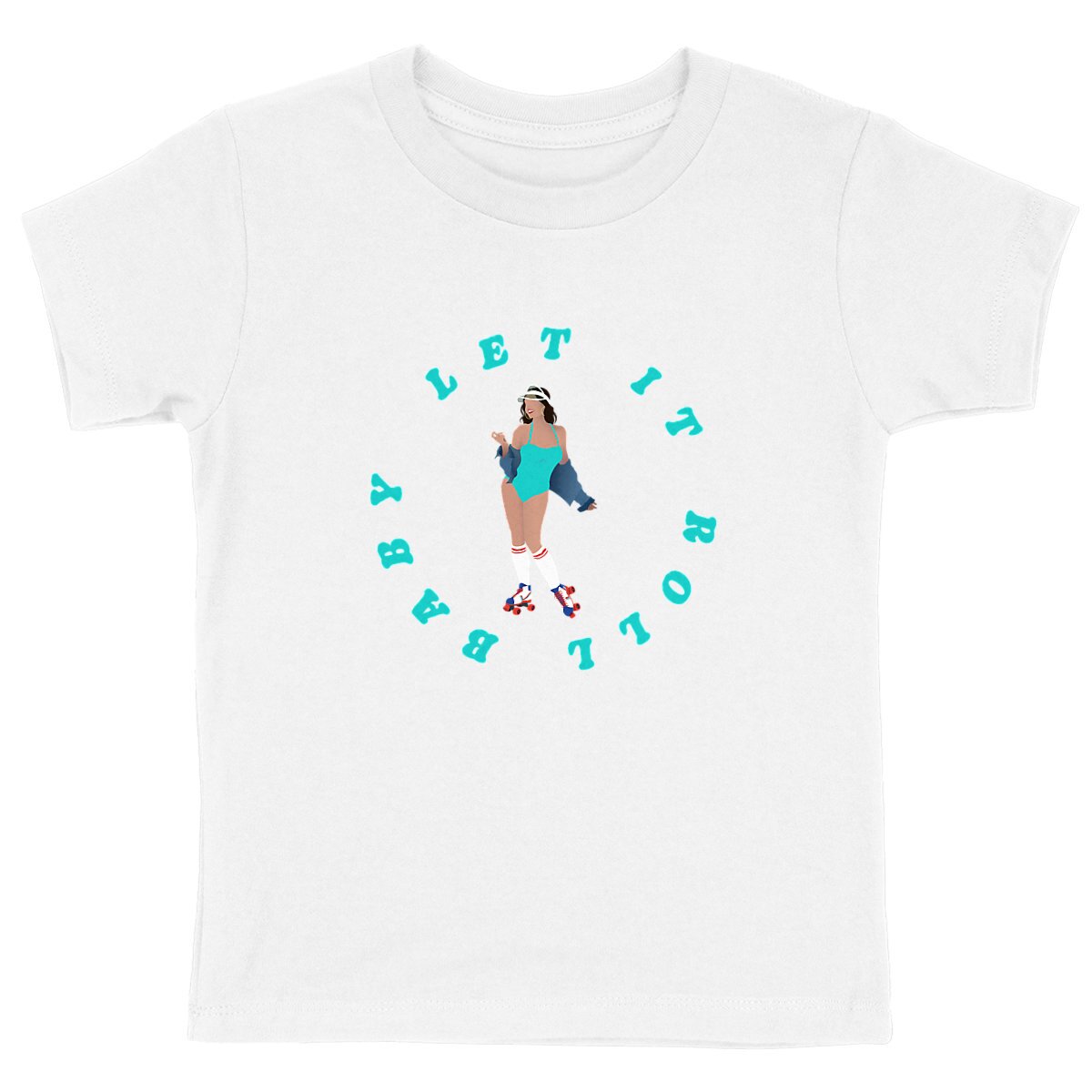 T-shirt Enfant - Fille - 100% Coton bio - Let it roll baby