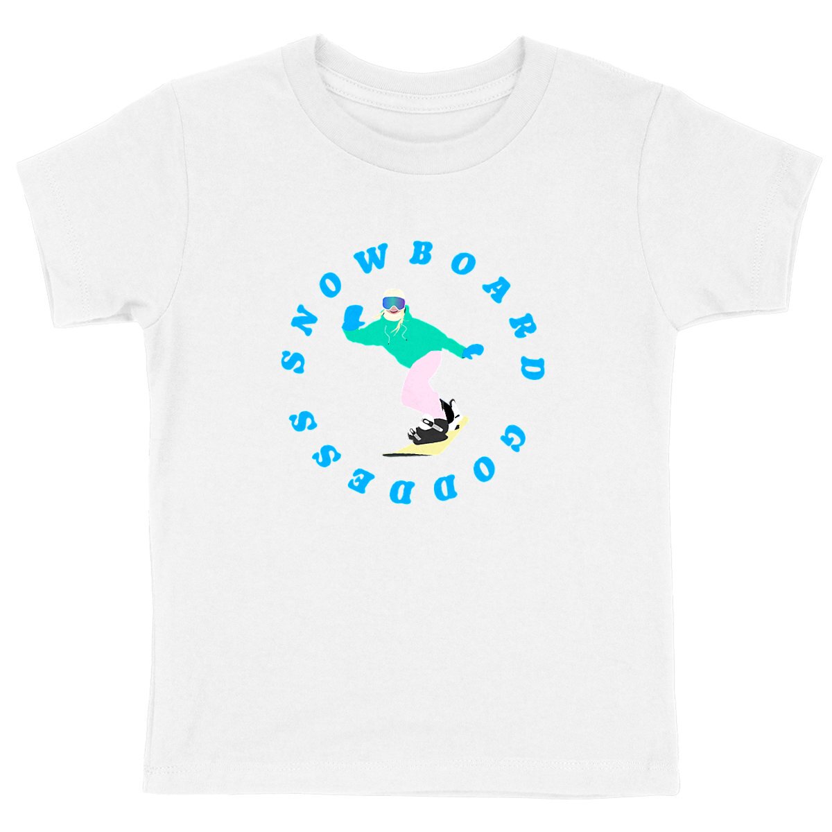 T-shirt Enfant - Fille - Coton BIO - Snowboard goddess