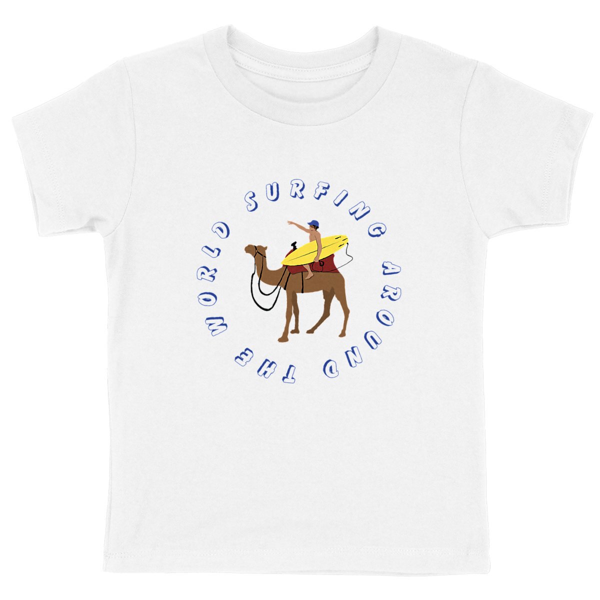 T-shirt Enfant - Garçon - 100% Coton BIO - Surfing around the world