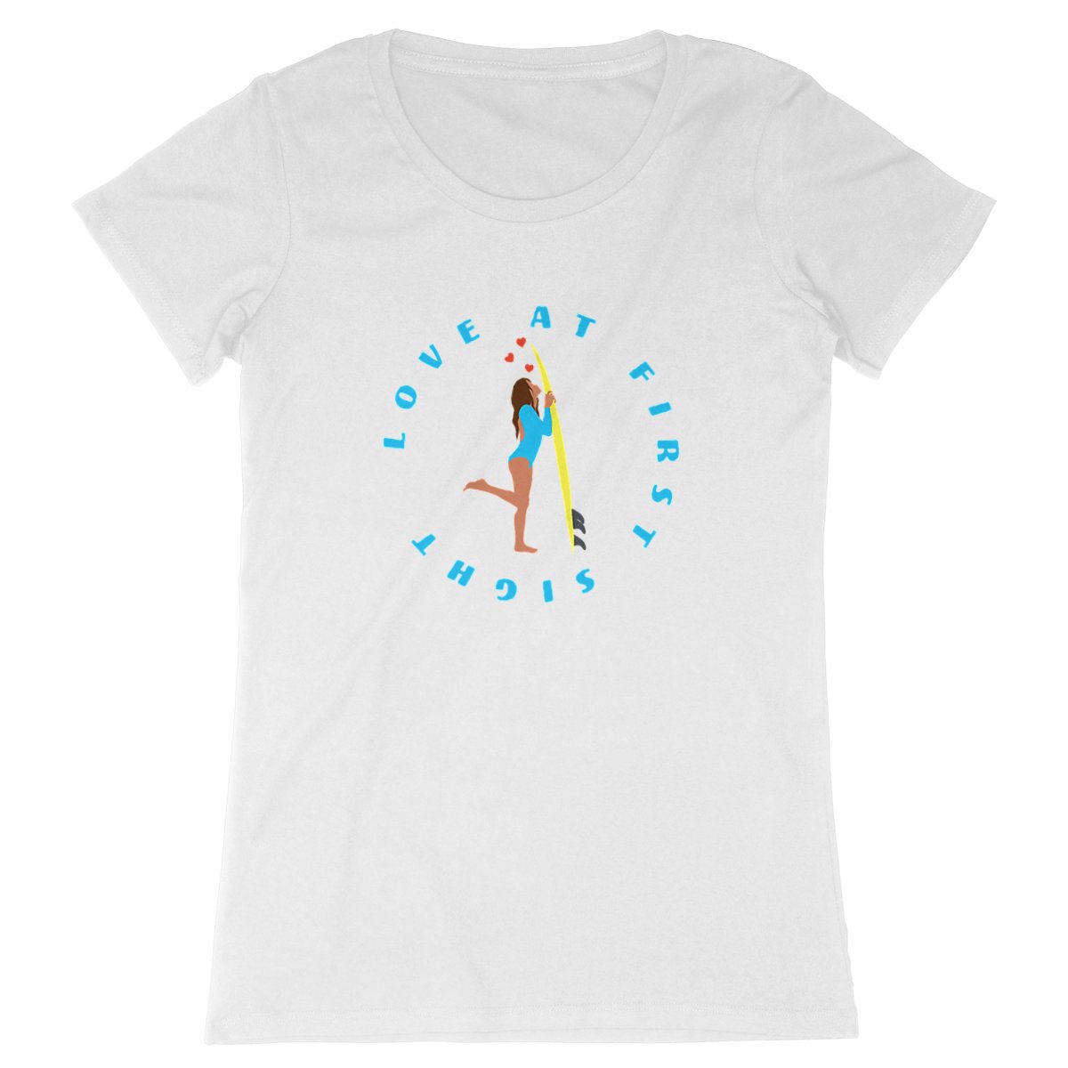 T-shirt Femme - Coupe cintrée - 100% Coton BIO - Love at first sight