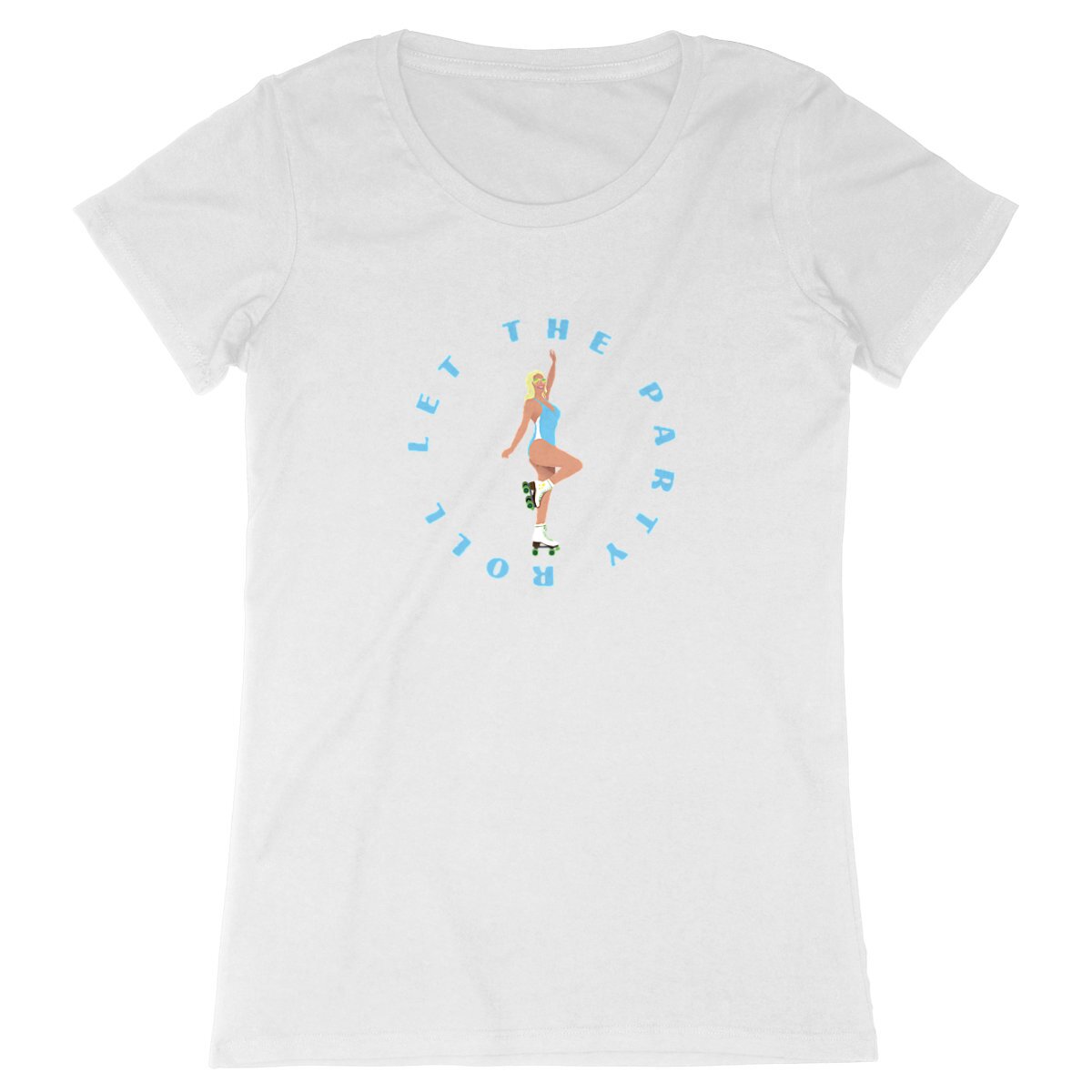 T-shirt Femme - Coupe cintrée - 100% Coton BIO - Let the party roll