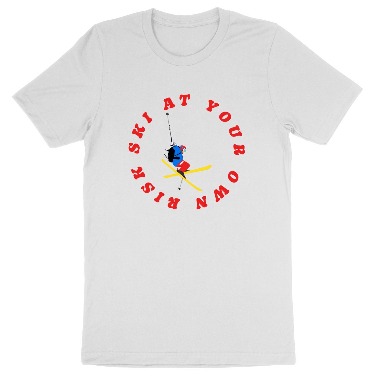 T-shirt Homme Léger - 100% coton Bio - Ski at your own risk