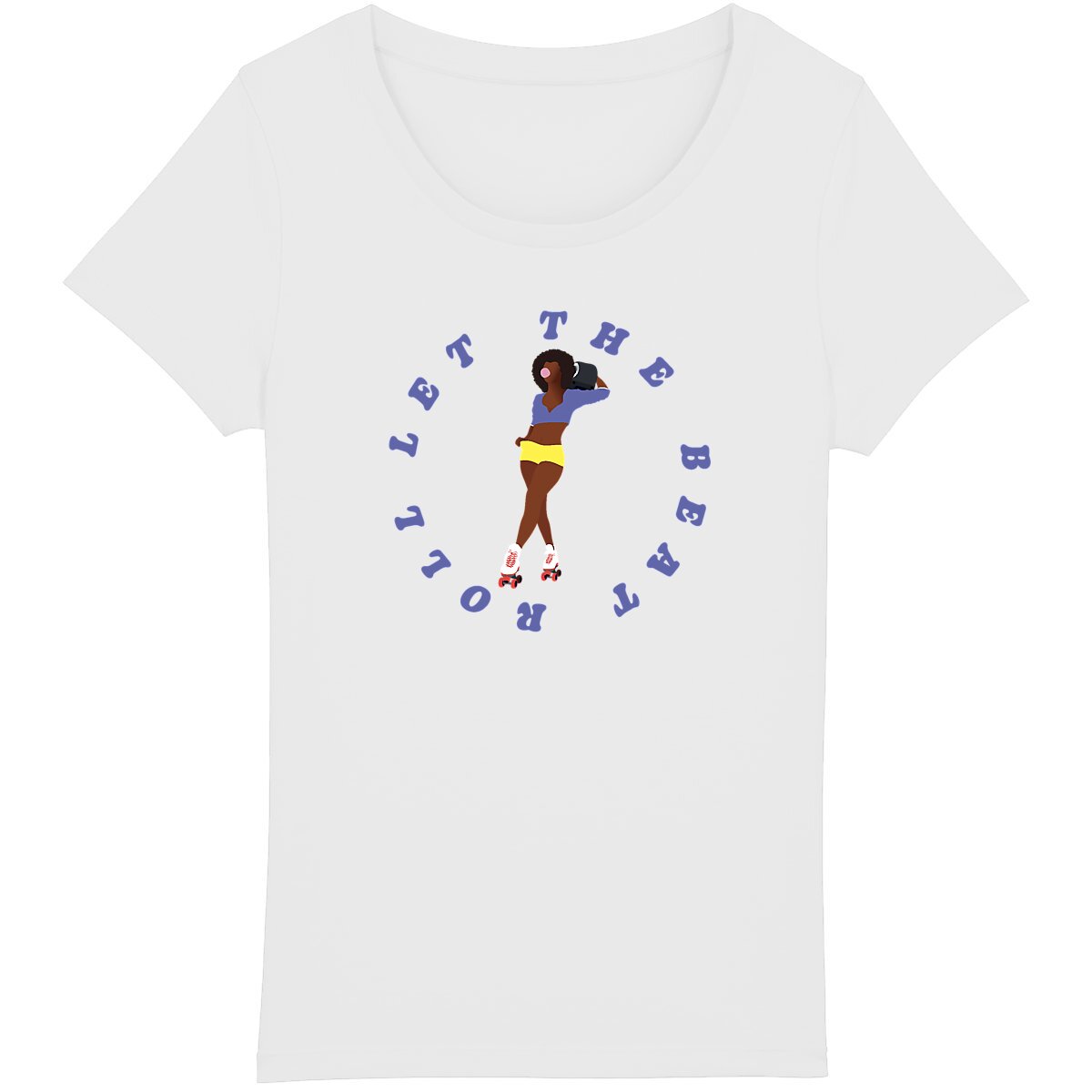 T-shirt Femme - Coupe Ample - 100% Coton BIO - Let the beat Roll