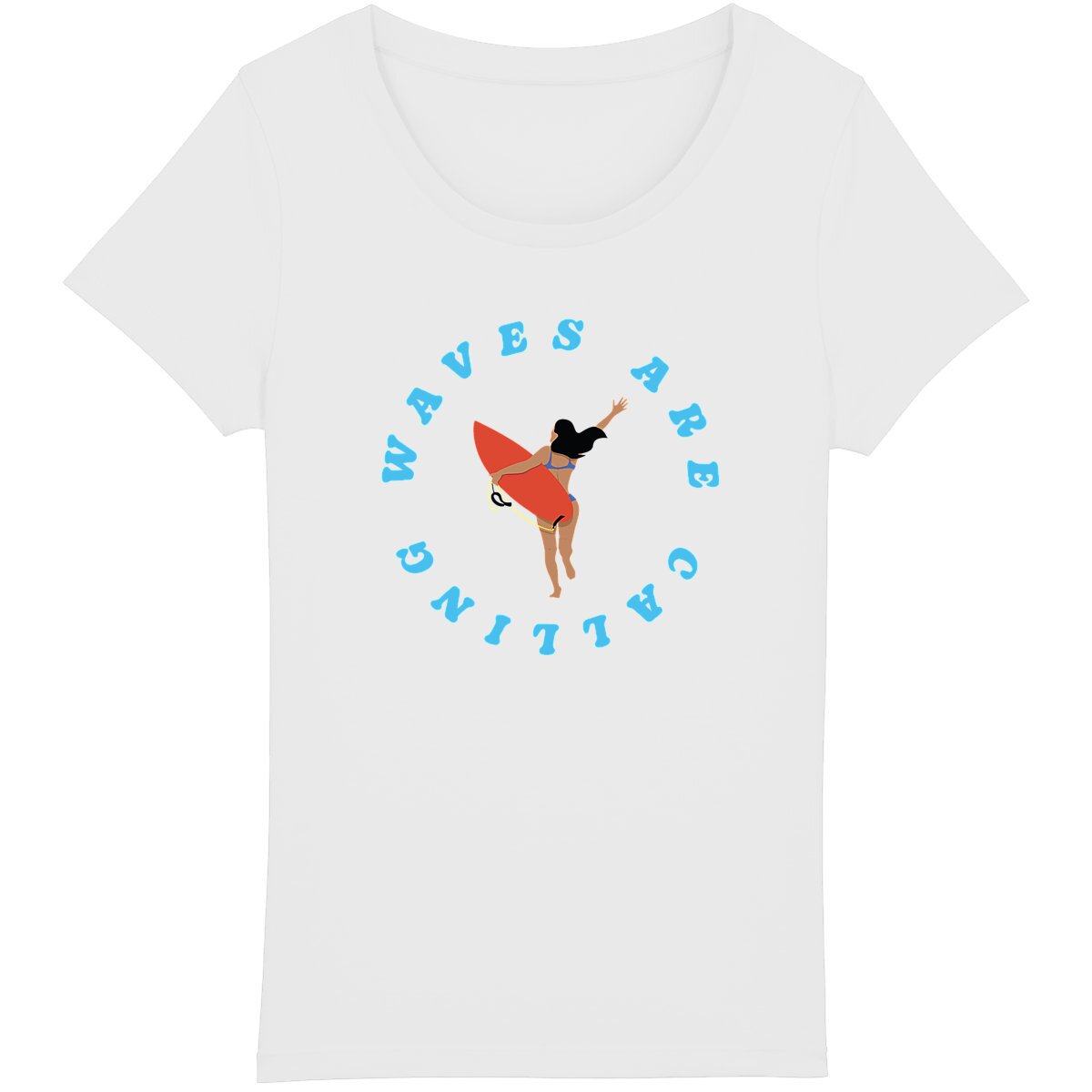 T-shirt Femme - Coupe ample - 100% Coton BIO - Waves are calling