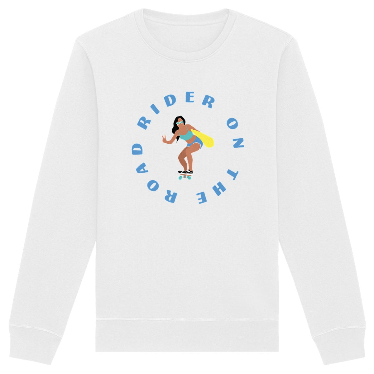 Sweatshirt Femme - Léger - Coton BIO - Rider on the road