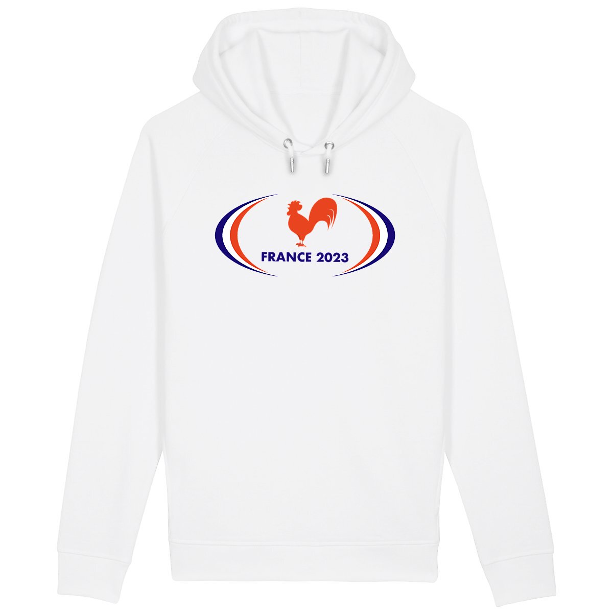 Sweatshirt à capuche Homme - Poches latérales - Coton BIO - France 2023
