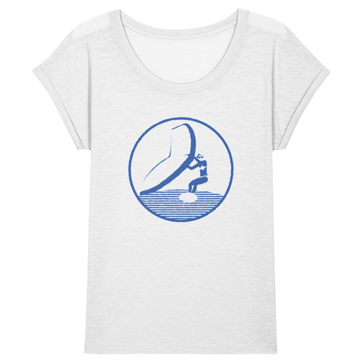 T-shirt Femme - Manches retroussées - 100% Coton BIO - Wing Foil W