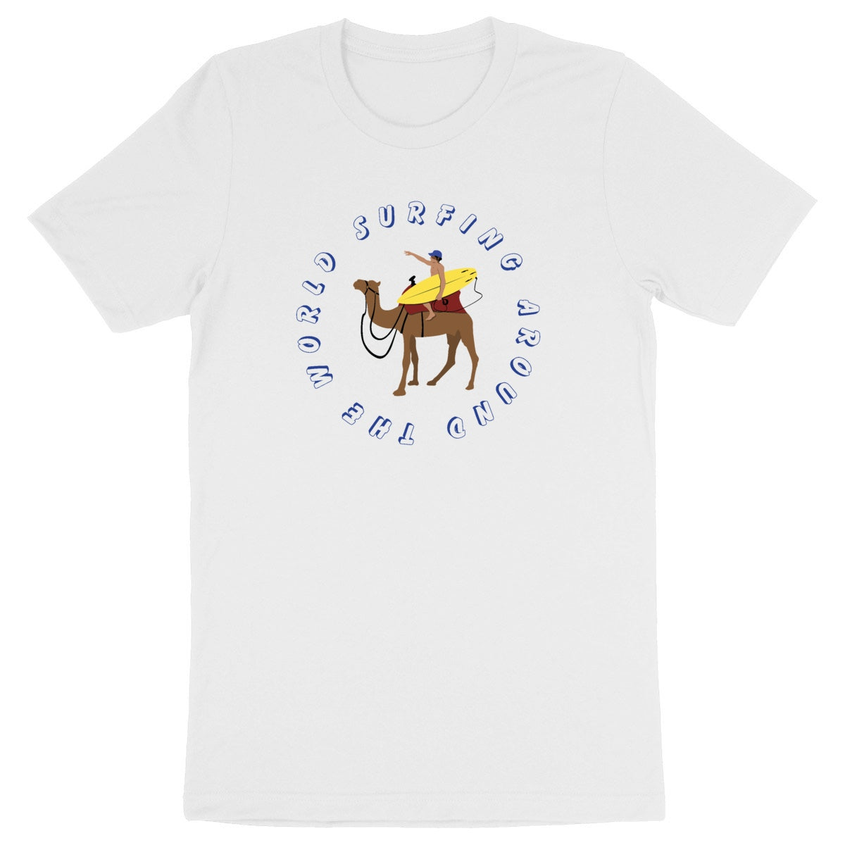 T-shirt Homme - Épais - 100% Coton BIO - Surfing around the world