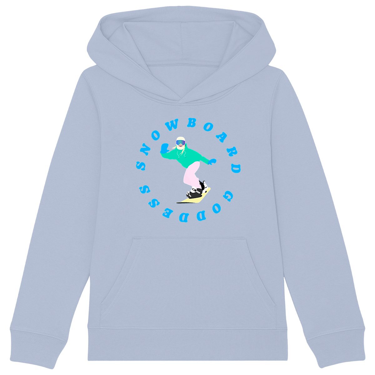 Sweatshirt à capuche Enfant - Fille - Coton BIO - Snowboard goddess