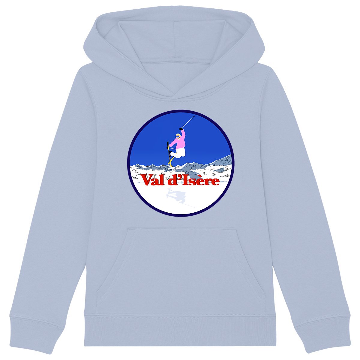 Sweatshirt à capuche Enfant - Fille - Coton BIO - Val d'Isère Ski W