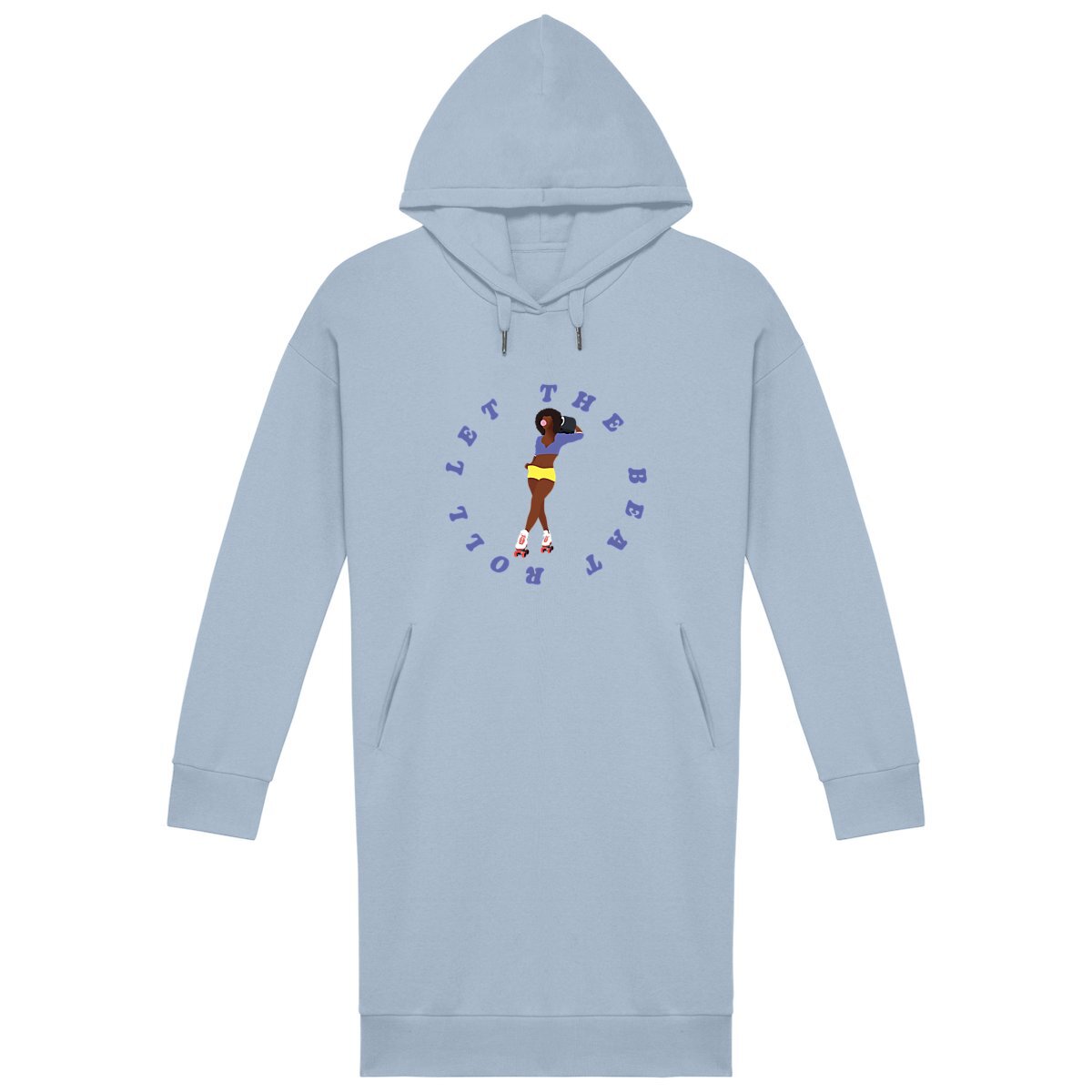 Robe sweatshirt Femme- Coton BIO - Let the beat roll