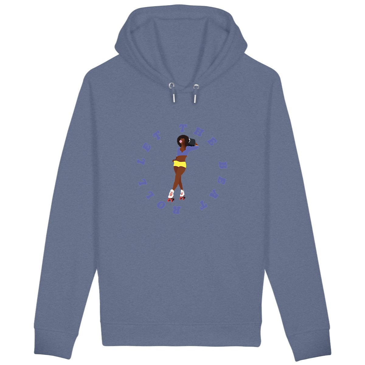 Sweatshirt à capuche Femme - Poches latérales - Coton BIO - Let the beat roll