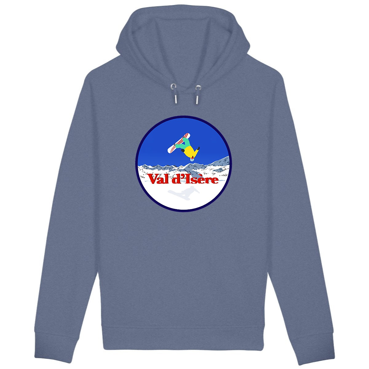 Sweatshirt à capuche Homme - Poches latérales - Coton BIO - Val d'Isère Snow H