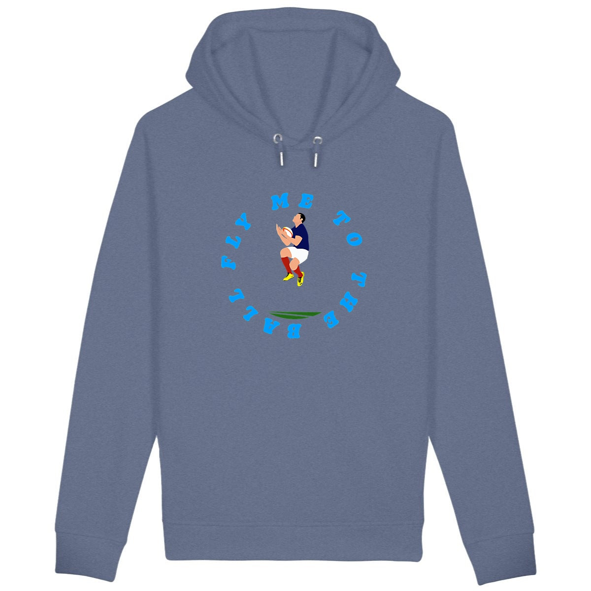 Sweatshirt à capuche Homme - Poches latérales - Coton BIO - Fly me to the moon