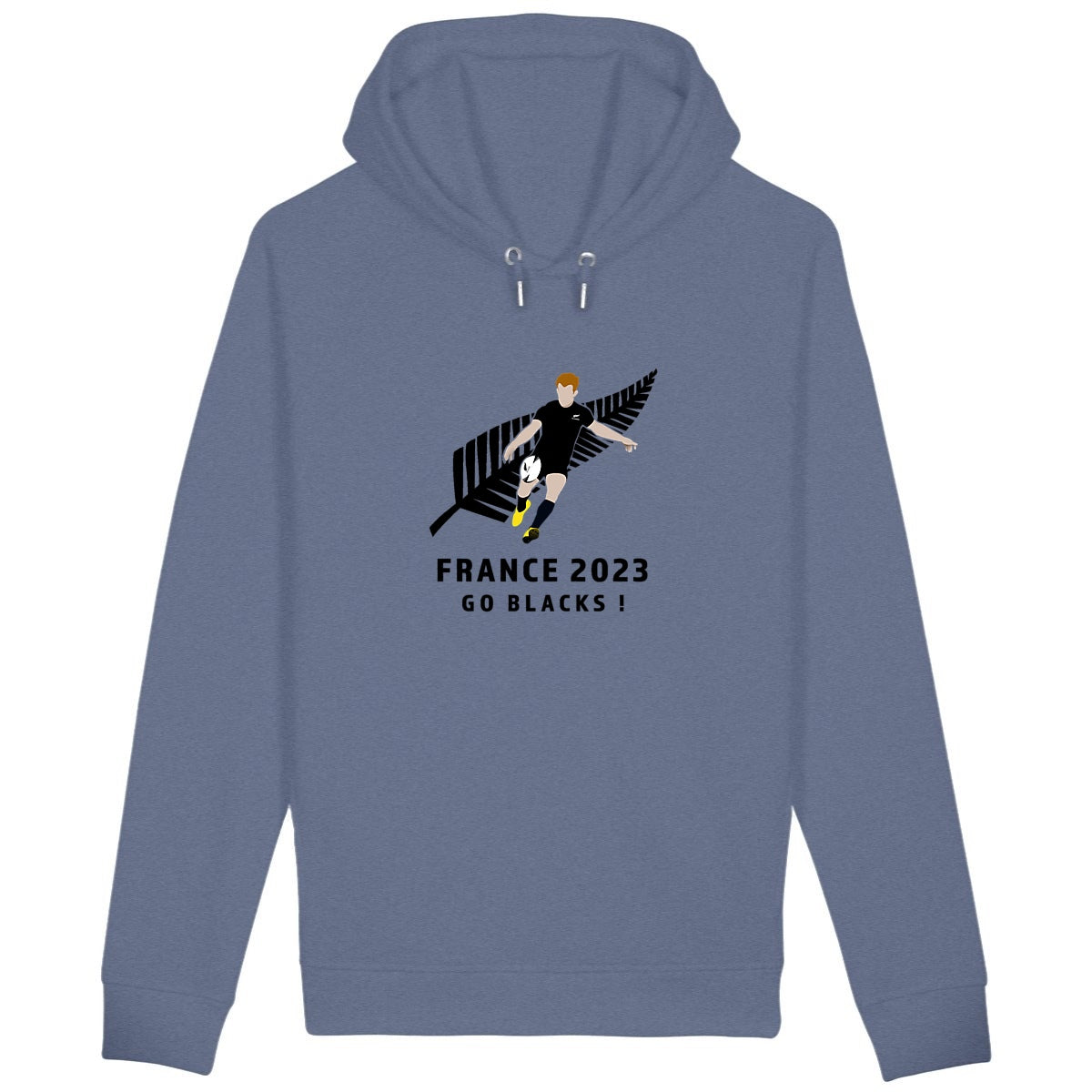 Sweatshirt à capuche Homme - Poches latérales - Coton BIO - All blacks