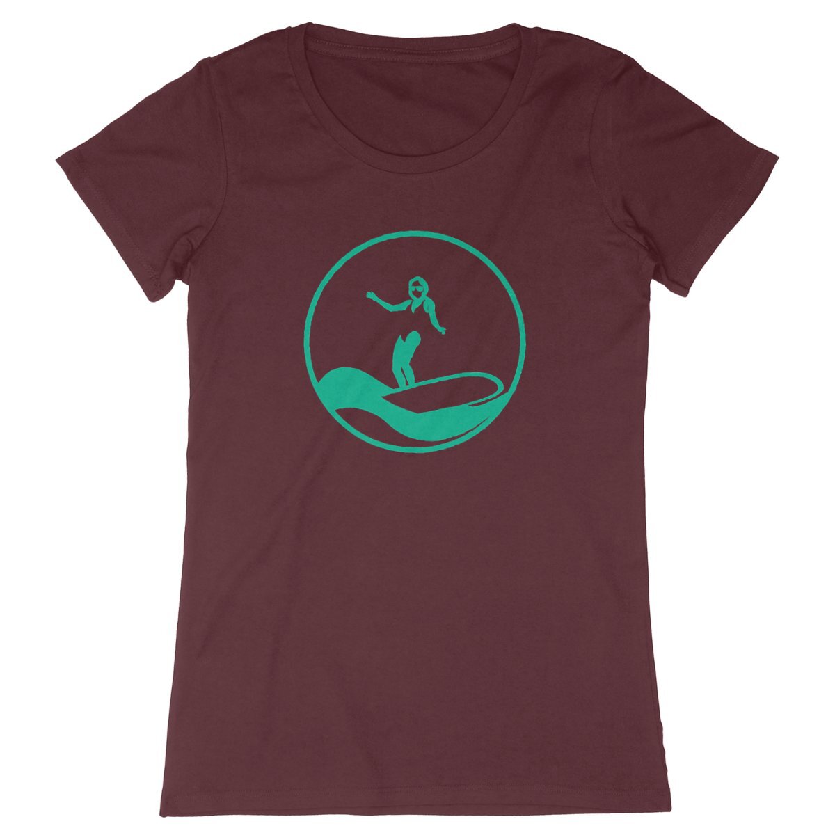 T-shirt Femme - Coupe cintrée - 100% Coton BIO - Surf W