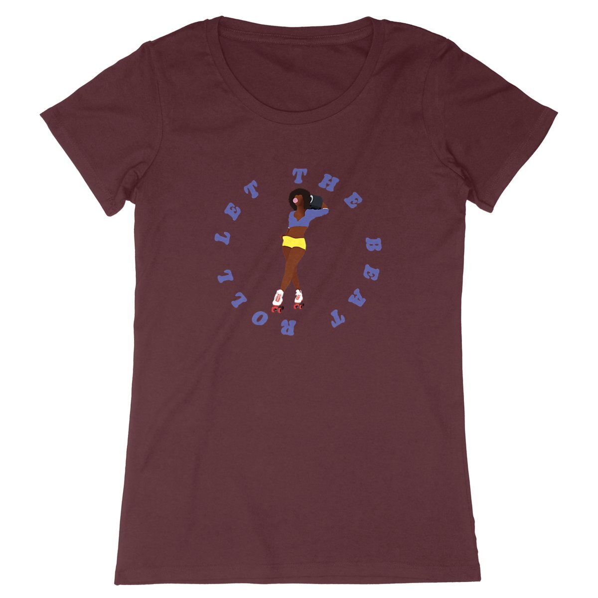 T-shirt Femme - Coupe cintrée - 100% Coton BIO - Let the beat roll