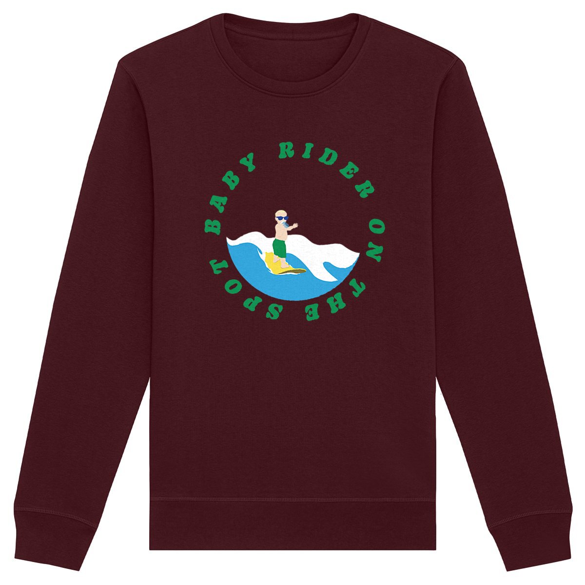 Sweatshirt Homme - Léger - Coton BIO - Baby rider on the spot