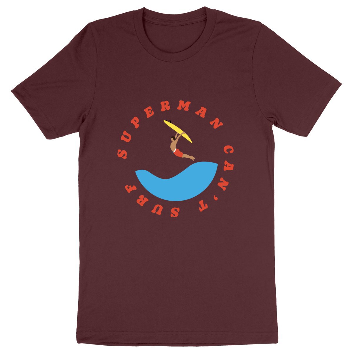 T-shirt Homme - Léger - 100% Coton BIO - Superman can't surf