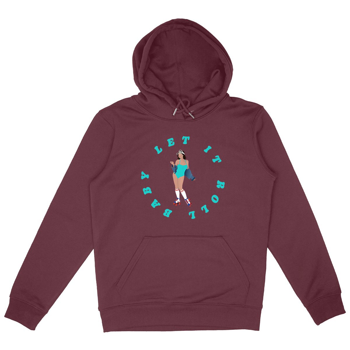 Sweatshirt à capuche Femme - Poche Kangourou - Coton BIO - Let it roll baby