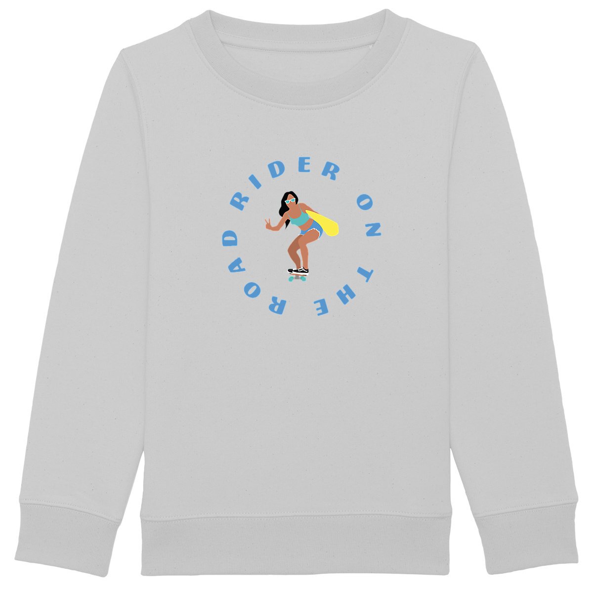 Sweatshirt Enfant - Fille - Épais - Coton BIO - Rider on the road