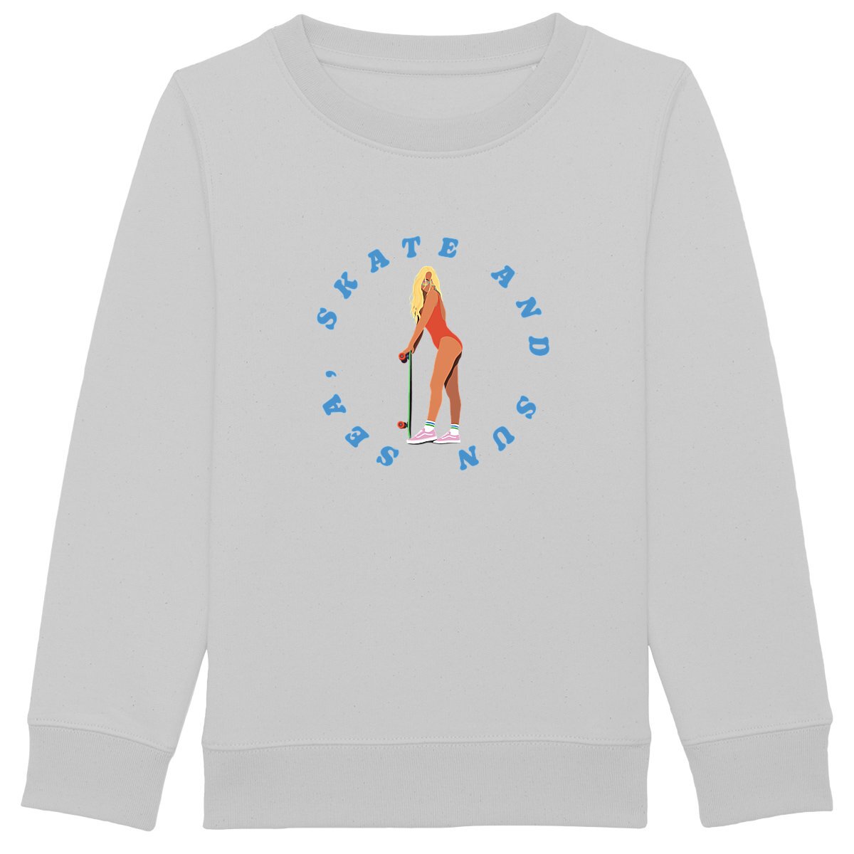Sweatshirt Enfant - Fille - Épais - Coton BIO - Sea Skate and Sun W