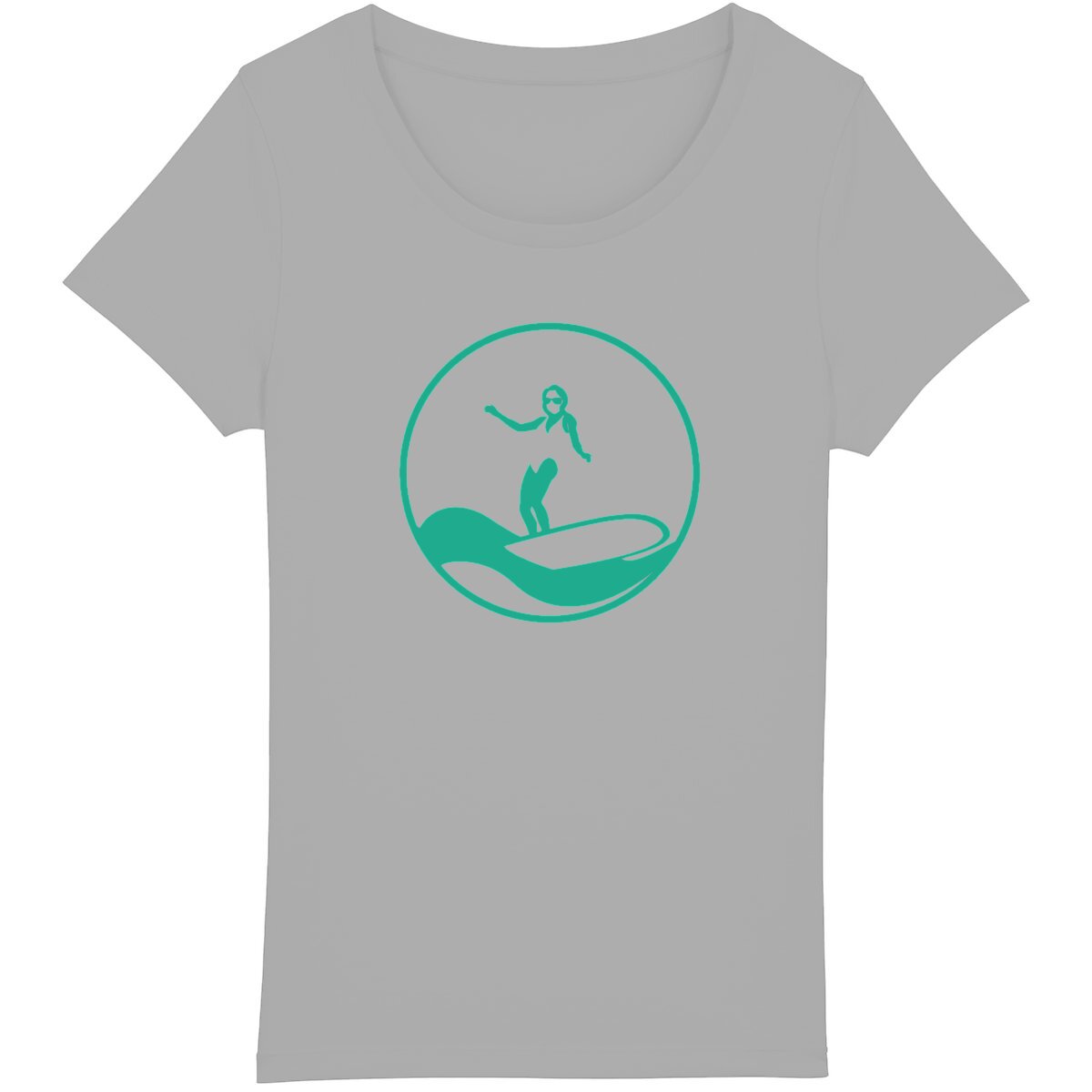 T-shirt Femme - Coupe Classique - 100% Coton BIO - Surf W