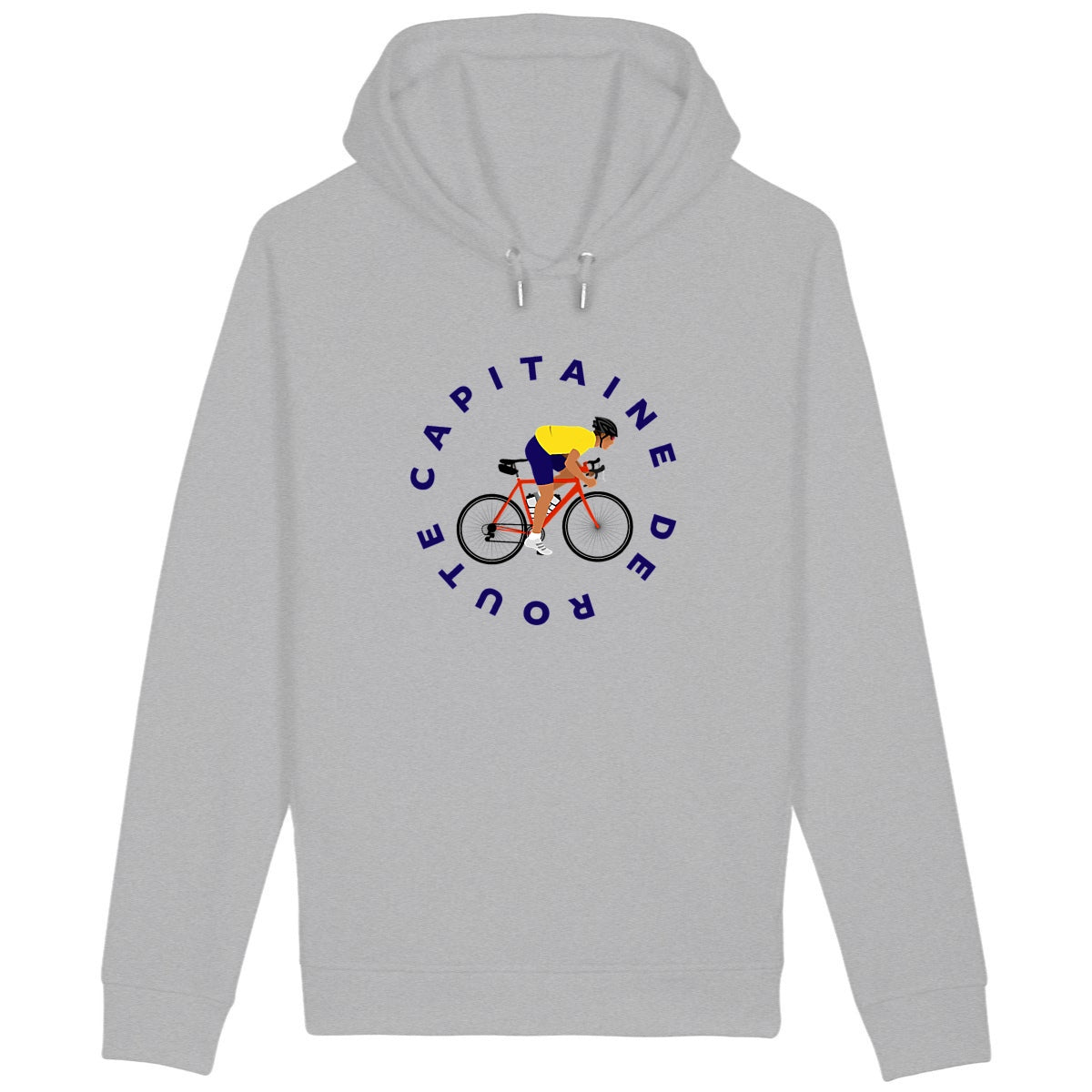 Sweatshirt à capuche Homme - Poches latérales - Coton Bio - Vélo de route