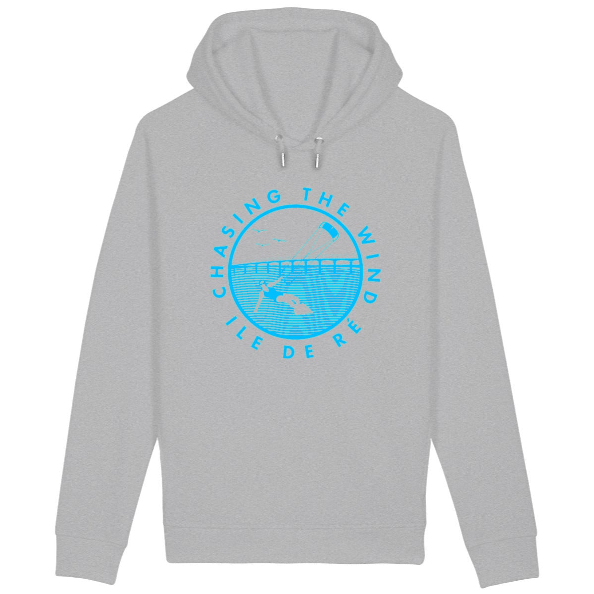 Sweatshirt à capuche Femme - Poches latérales - Coton BIO - Chasing the wind Kitesurf W