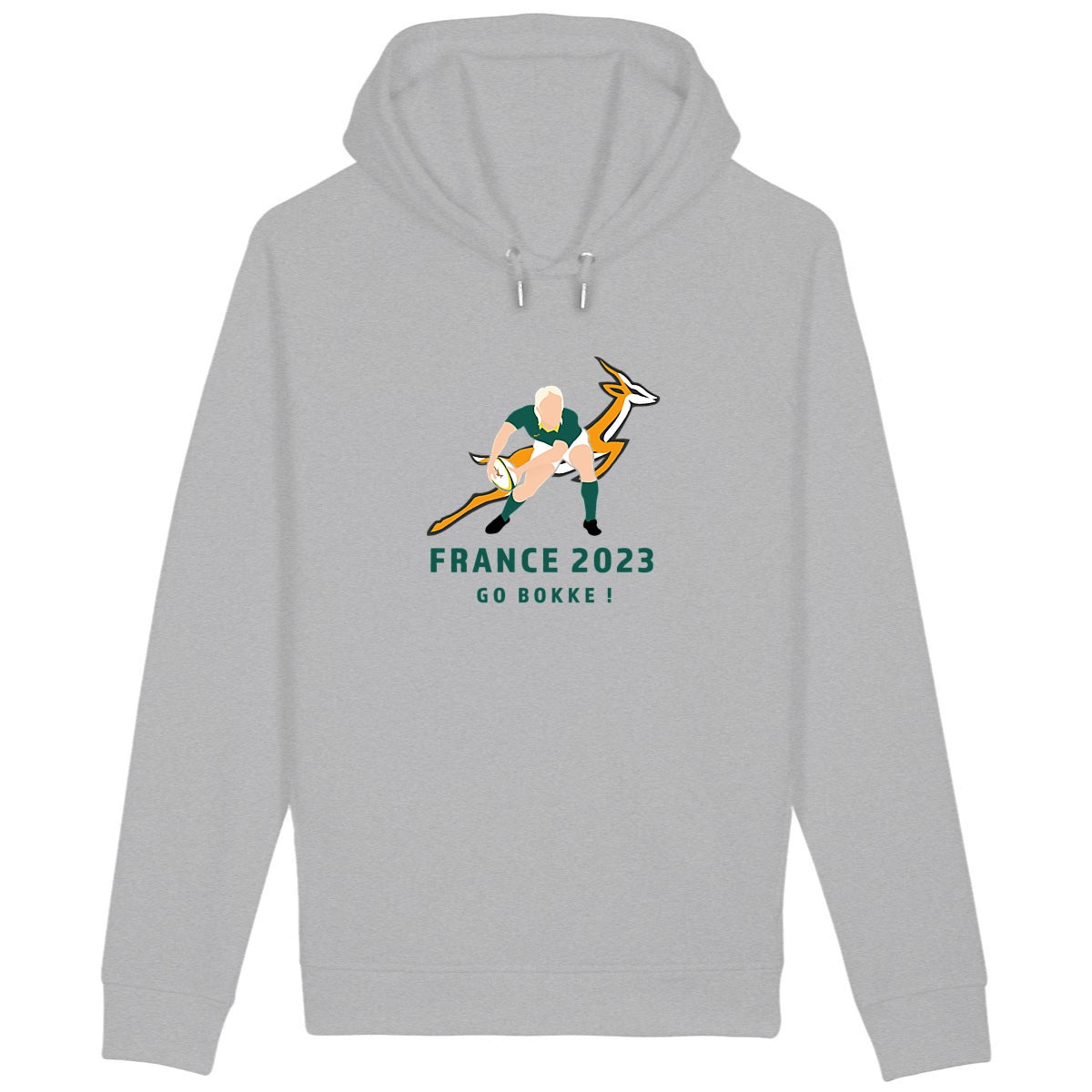 Sweatshirt à capuche Homme - Poches latérales - Coton BIO - Springboks