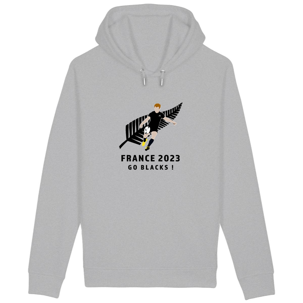 Sweatshirt à capuche Homme - Poches latérales - Coton BIO - All blacks