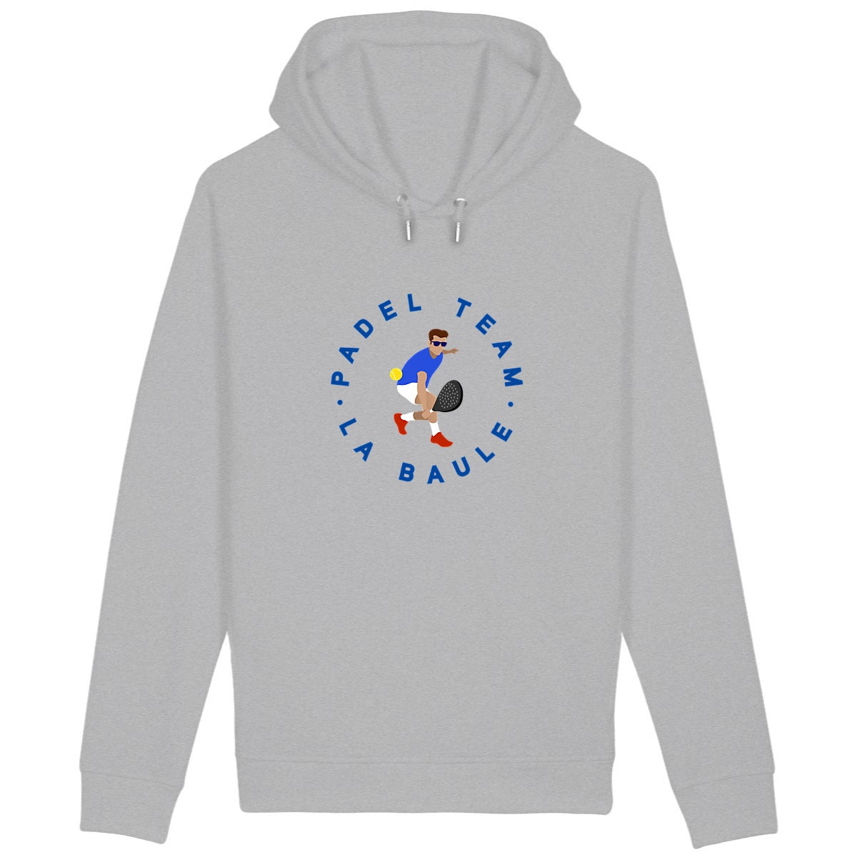 Sweatshirt à capuche Homme - Poches latérales - Coton Bio - Padel Team La Baule
