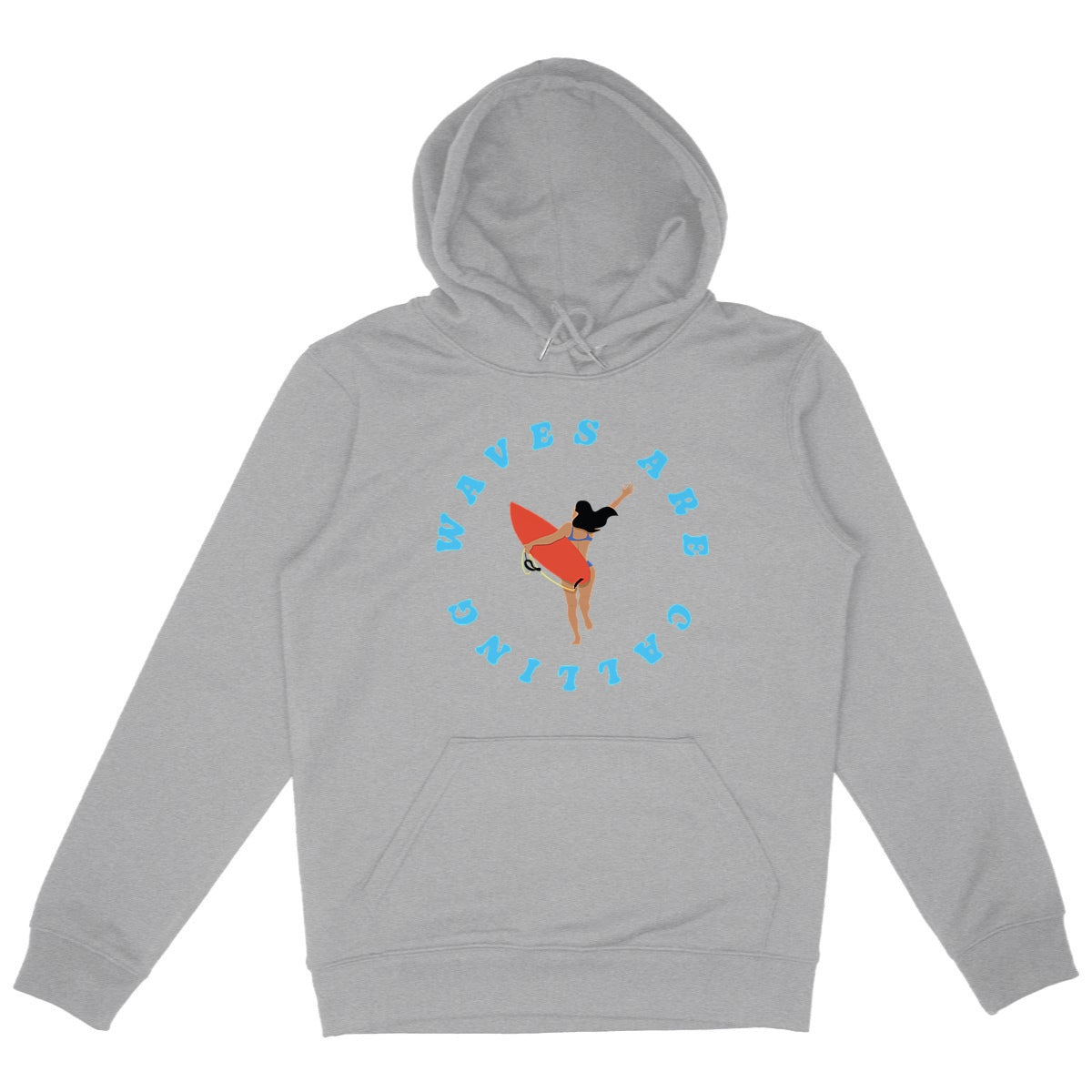 Sweatshirt à capuche Femme - Poche Kangourou - Coton BIO - Waves are calling