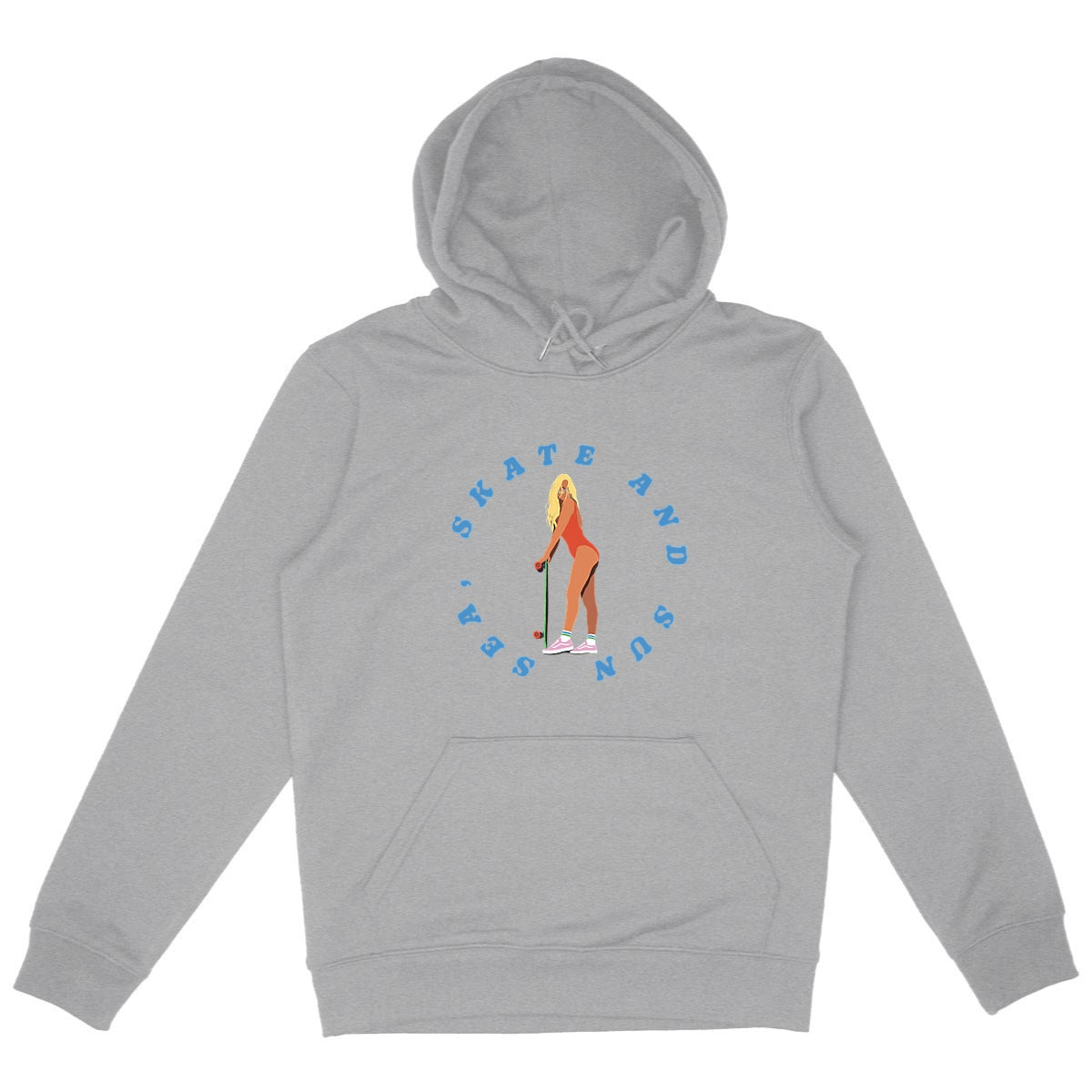 Sweatshirt à capuche Femme - Poche Kangourou - Coton BIO - Sea, Skate and Sun