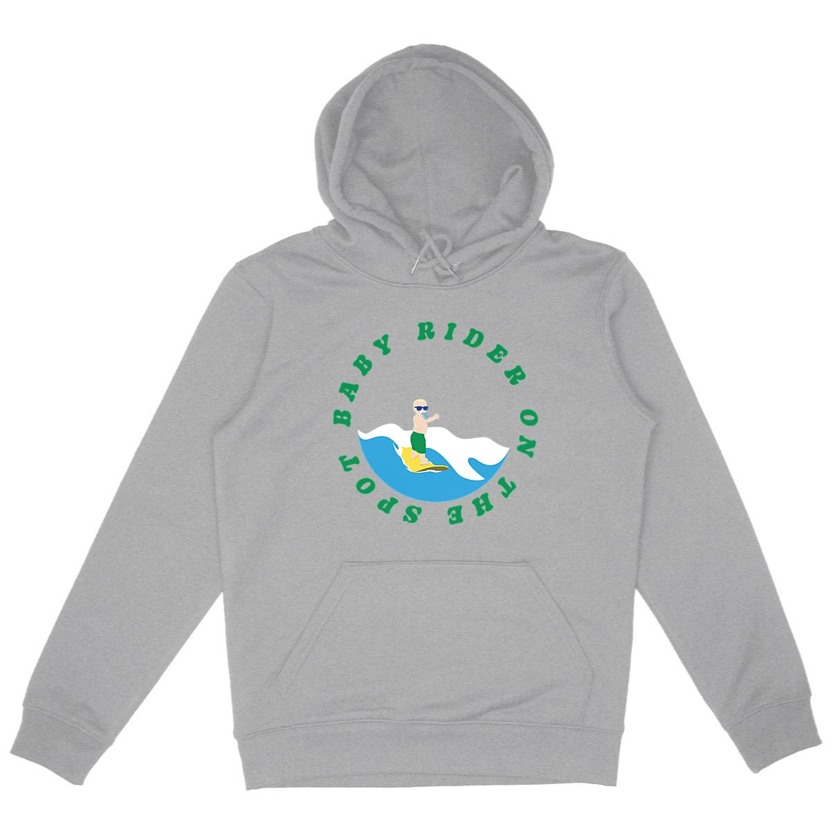 Sweatshirt à capuche Homme - Poche Kangourou - Coton BIO - Baby rider on the spot