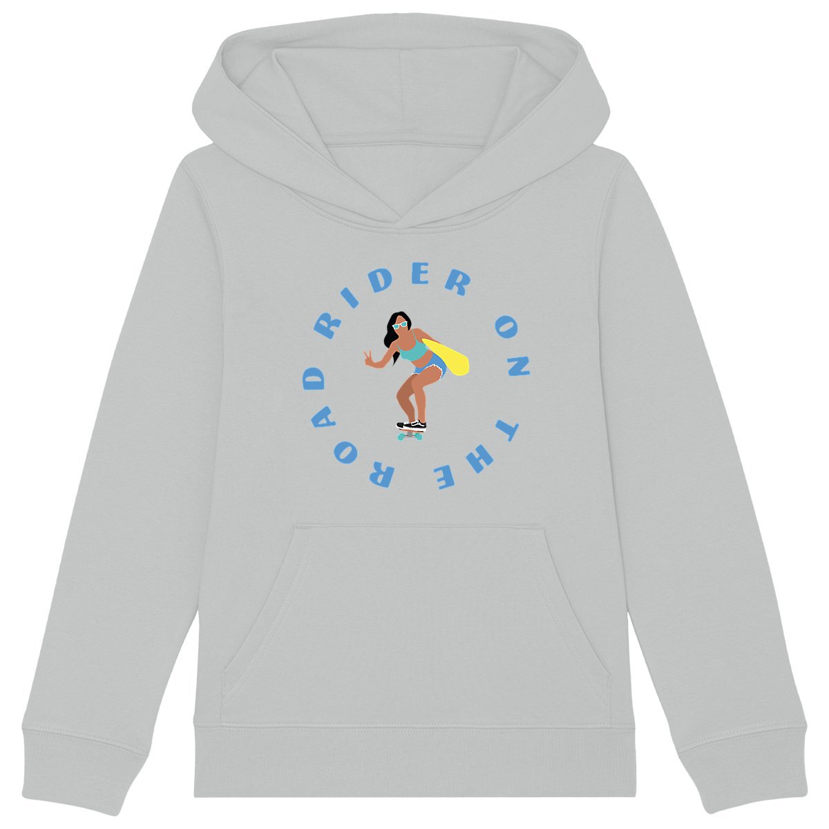 Sweatshirt à capuche Enfant - Fille - Coton BIO - Rider on the road